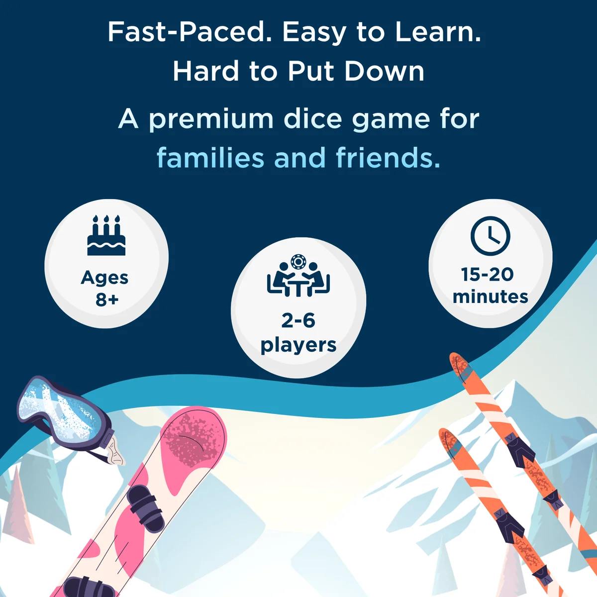 Last Run game details: ages 8 and up, 2 to 6 players, 15 to 20 minutes per game